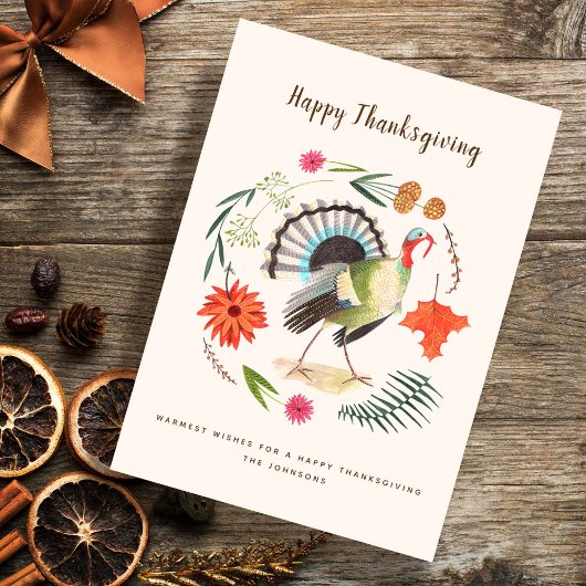 Cartes de voeux du thanksgiving | de la Turquie |