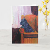 Cartes de voeux écossaises Terrier (Fleur jaune)