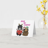 Cartes de vœux effrayantes de Krampus (Fleur jaune)