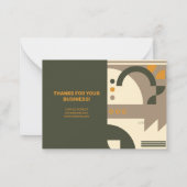 Cartes de vœux Eid géométriques de ton de terre ré (Dos)