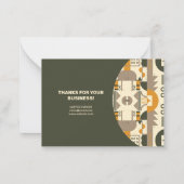 Cartes de vœux Eid géométriques ton terre rétro mo (Dos)