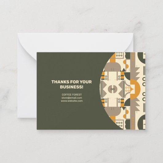 Cartes de vœux Eid géométriques ton terre rétro mo (Dos)