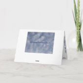 Cartes de voeux élevantes de nuages (Dos)