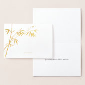 Cartes de voeux en bambou Etched Gold Foil (Affichage)