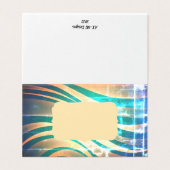 Cartes de voeux en bleu et pêche (Outside Unfolded)