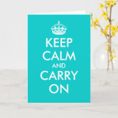 Cartes de vœux en gros personnalisées Keep calm an (Fleur jaune)