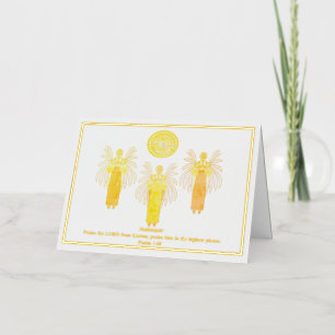 Cartes de vœux en papier d'aluminium louant Dieu p
