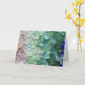 Cartes de voeux en verre de mer vide (Fleur jaune)