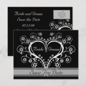 Cartes de Vœux Enregistrez la Date Écoutez Mon Cœu (Devant / Derrière)