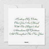 Cartes de voeux et cartes fixes de vacances (Dos)