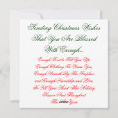 Cartes de voeux et cartes fixes de vacances (Dos)