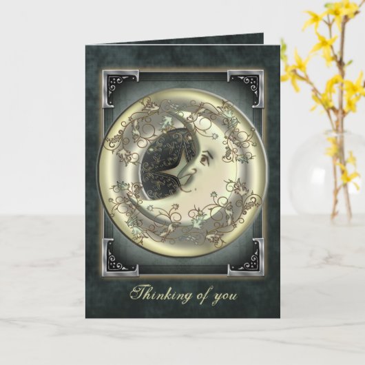 Cartes de voeux et de notes de la Lune céleste (Fleur jaune)