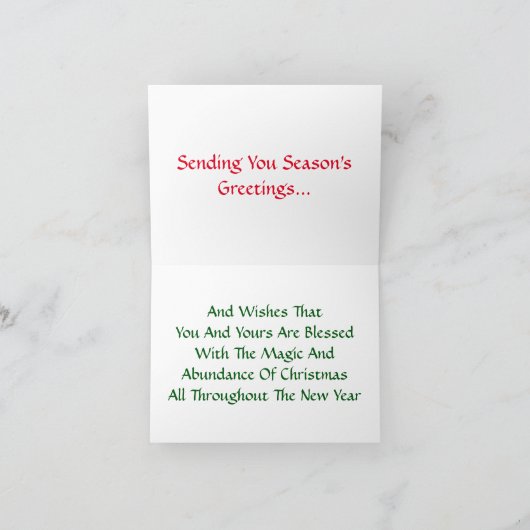 Cartes de voeux et de notes de vacances (Intérieur)