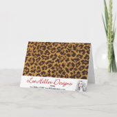 Cartes de vœux et notes imprimé léopard Rockabilly (Dos)