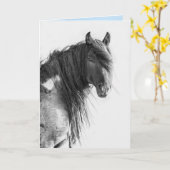 Cartes de vœux - Étalon sauvage du désert rouge (Fleur jaune)