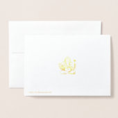 Cartes de voeux Etched Gold Foil Ganesha (Derrière avec enveloppe)