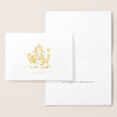Cartes de voeux Etched Gold Foil Ganesha (Affichage)