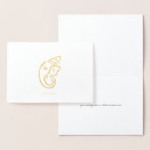 Cartes de voeux Etched Gold Foil Ganesha (Affichage)