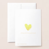 Cartes de voeux Etched Gold Foil LOVE (Derrière avec enveloppe)