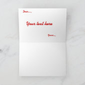 Cartes de voeux faites sur commande de taureau (Intérieur)