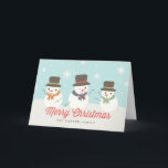 Cartes de voeux faites sur commande de vacances de<br><div class="desc">Conception de bonhomme de neige de vecteur de Shelby Allison</div>