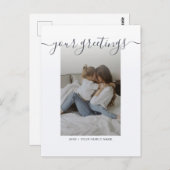 Cartes de vœux familiales avec un script simple et (Devant / Derrière)