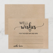 Cartes de voeux Faux Kraft simples (Devant / Derrière)