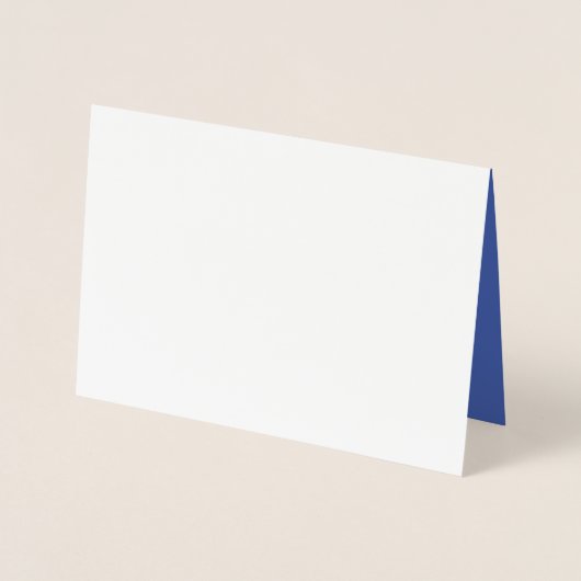 cartes de vœux | Feuille d'aluminium. Mat. Bleu. U (Devant)
