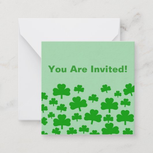 Cartes de vœux Field of Shamrocks (Devant)