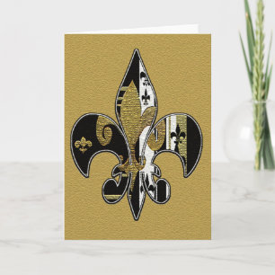 Cartes de vœux Fleur de lis Bling