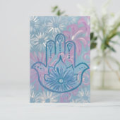 Cartes de voeux Floral Hamsa (Debout devant)