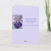 Cartes de vœux florales à la lavande violette et à (Dos)