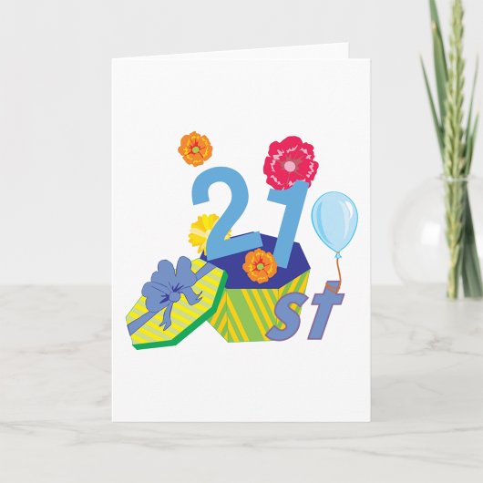 Cartes de voeux florales du 21e anniversaire