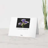 Cartes de vœux florales triples royales violettes (Dos)