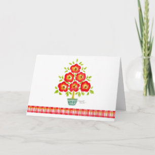 Cartes de voeux Flower Christmas Tree