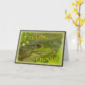 Cartes de voeux Froggy Feeting (Fleur jaune)