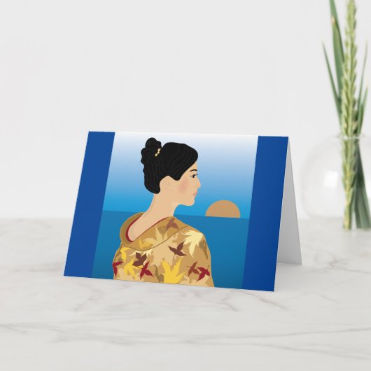 Cartes de voeux Geisha Girl (Devant)