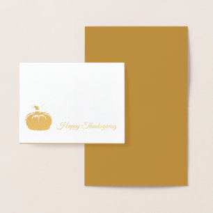 Cartes de voeux-Gold Foil-Thanksgiving