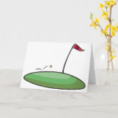 Cartes de voeux Golf Green 18th Hole (Fleur jaune)