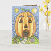 Cartes de voeux Halloween (Fleur jaune)