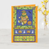 Cartes de voeux Halloween (Fleur jaune)