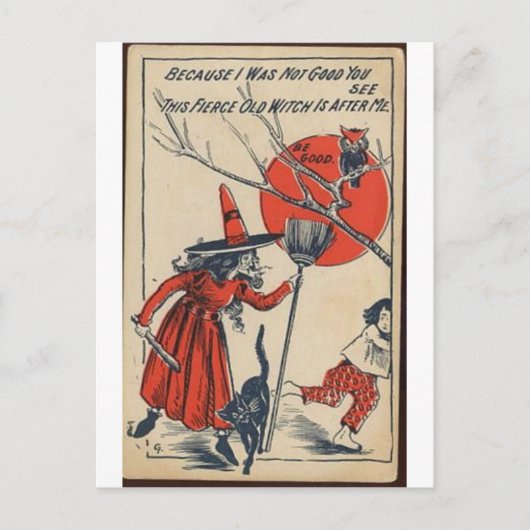 Cartes de voeux Halloween vintage Affiches classiq (Devant)