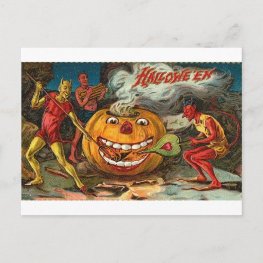 Cartes de voeux Halloween vintage Affiches classiq (Devant)