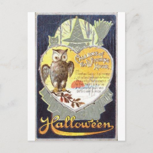 Cartes de voeux Halloween vintage Affiches classiq (Devant)