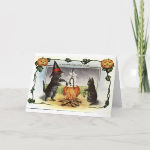 Cartes de voeux Halloween vintage Affiches classiq