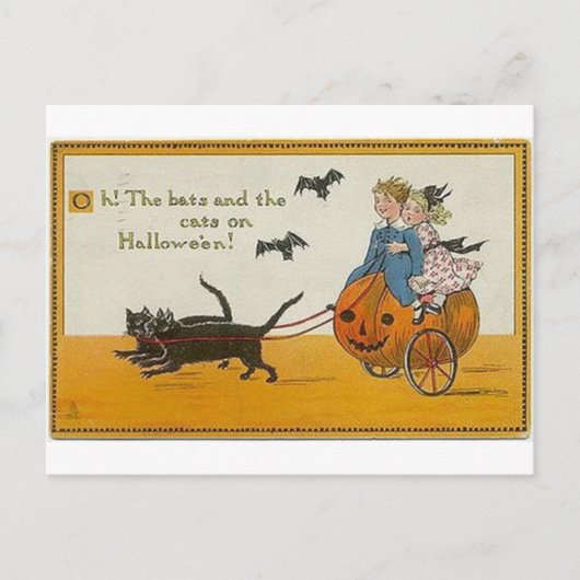 Cartes de voeux Halloween vintage Affiches classiq (Devant)