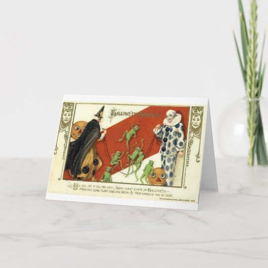 Cartes de voeux Halloween vintage Affiches classiq (Devant)