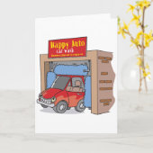 Cartes de voeux Happy Auto Car Wash (Fleur jaune)