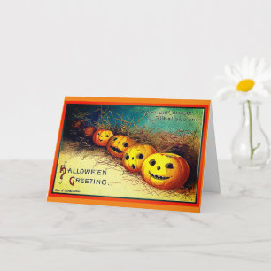 Cartes de vœux Happy Halloween Citrouilles à la su