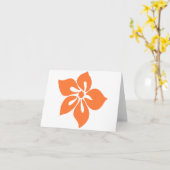 Cartes de voeux "Happy Hibiscus" en Papaya (Fleur jaune)